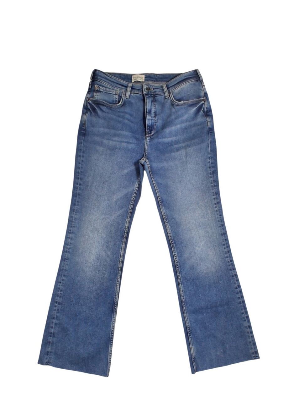 NWOT Anthro Pilcro The Yaya Mid-Rise Crop Jeans Blue Denim Sz 30 X 27 Boho